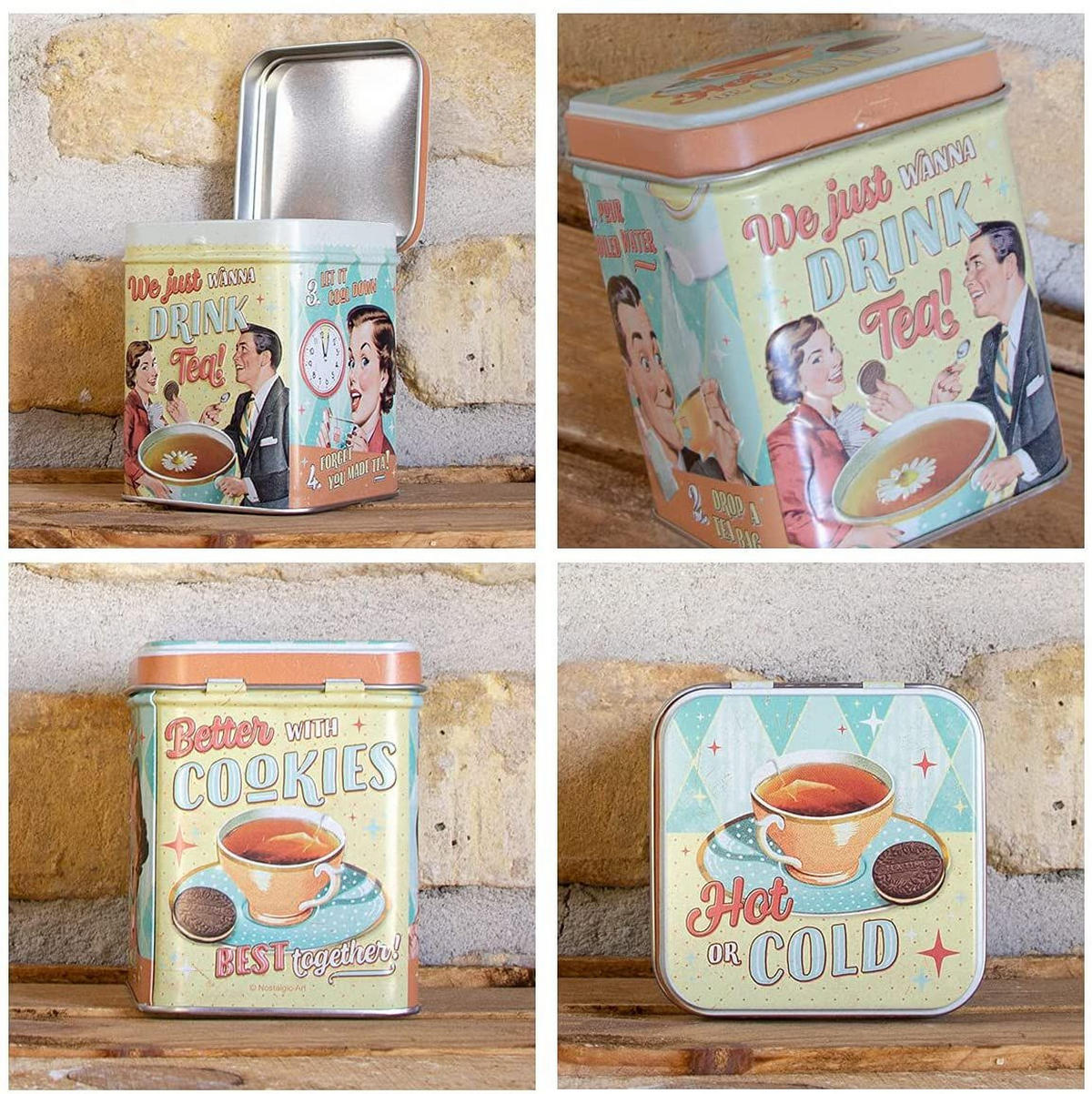 TEEDOSE Say it 50's! Tea & Cookies Together - Multicolor, Metall (1/9.5cm) - Nostalgic-Art