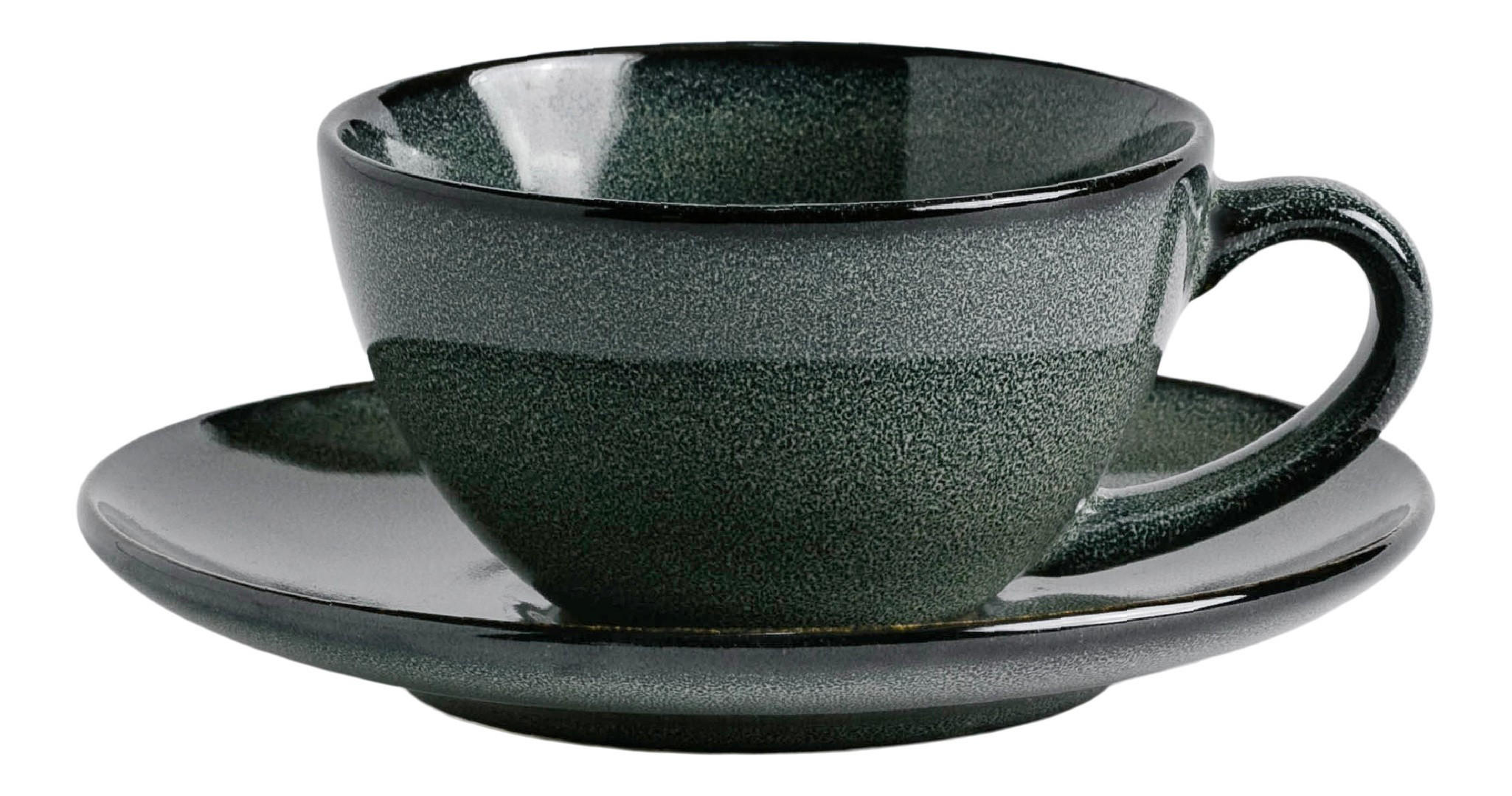 TASSE MIT UNTERTASSE Dobble - Grün, Stein (0.17L) - home&you