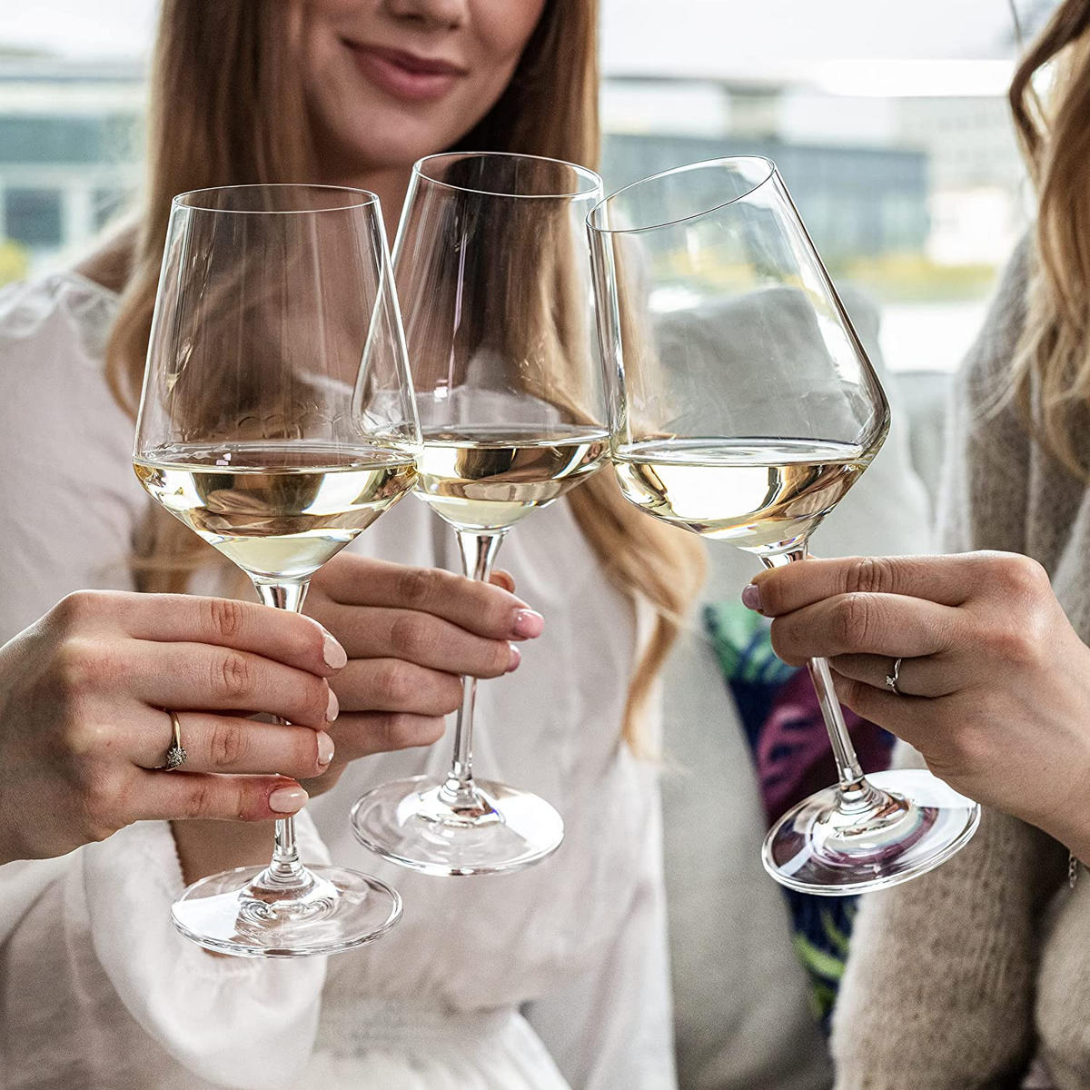 WEISSWEINGLÄSER,, 6er-Set, 450 ml - Transparent, Glas (0.45L) - Krosno Glass