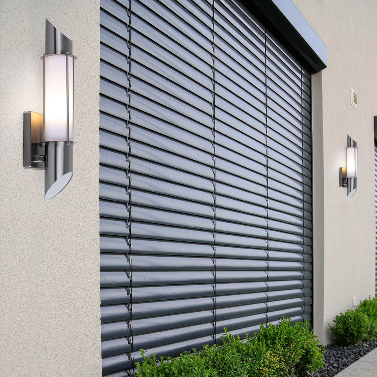 LED AUSSEN-WANDLEUCHTE Edelstahl Silber - Silberfarben, Metall (13/49.8/10.2cm)