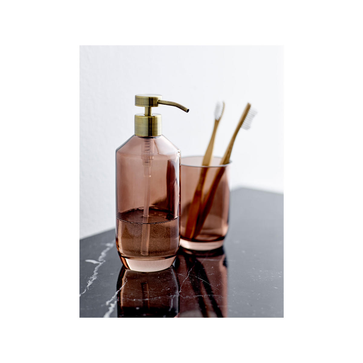 ZAHNBÜRSTENHALTER Vintage Brown Glas - Braun, Kunststoff (7.5/11/7.5cm) - Södahl