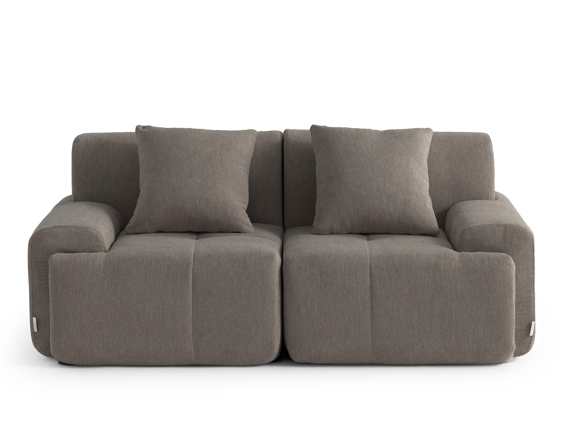 2-SITZER-SOFA Chenille Aschbraun - Braun, Textil (180/73/95cm) - MILYsofa