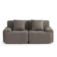 2-SITZER-SOFA Chenille Aschbraun - Braun, Textil (180/73/95cm) - MILYsofa