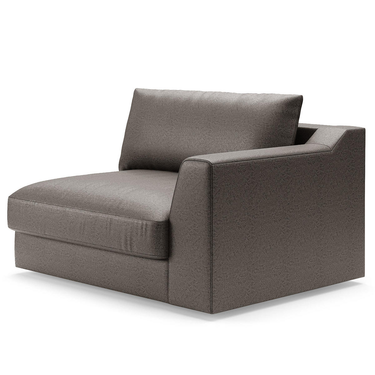 BIG-SOFA - Grau, Kunststoff/Textil (274/90/112cm) - home24