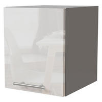 KLAPPHÄNGESCHRANK Essen W4B/30 Weiß Hochglanz / Grau Matt 30 / 32,5 / 36cm - Weiß Hochglanz/Grau, Holz/Holzwerkstoff (30/32.5/36cm) - Feldmann-Wohnen