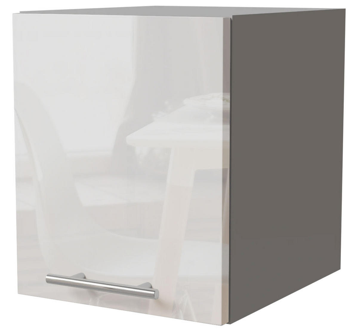 KLAPPHÄNGESCHRANK Essen W4B/30 Weiß Hochglanz / Grau Matt 30 / 32,5 / 36cm - Weiß Hochglanz/Grau, Holz/Holzwerkstoff (30/32.5/36cm) - Feldmann-Wohnen