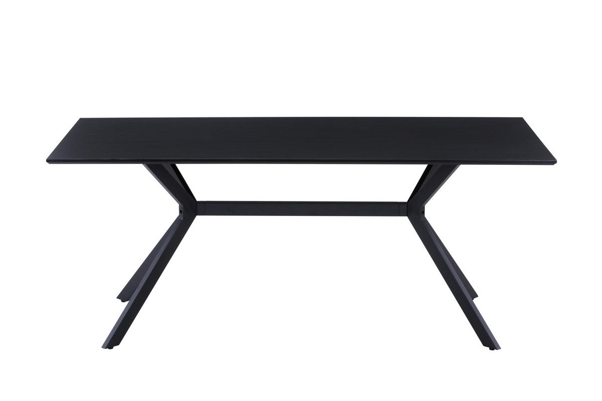 ESSZIMMERTISCH NIILO - 180x90 cm - MDF mit Dekor, Gestell Metall - Grau, Metall (90/180/75cm) - TPFLiving