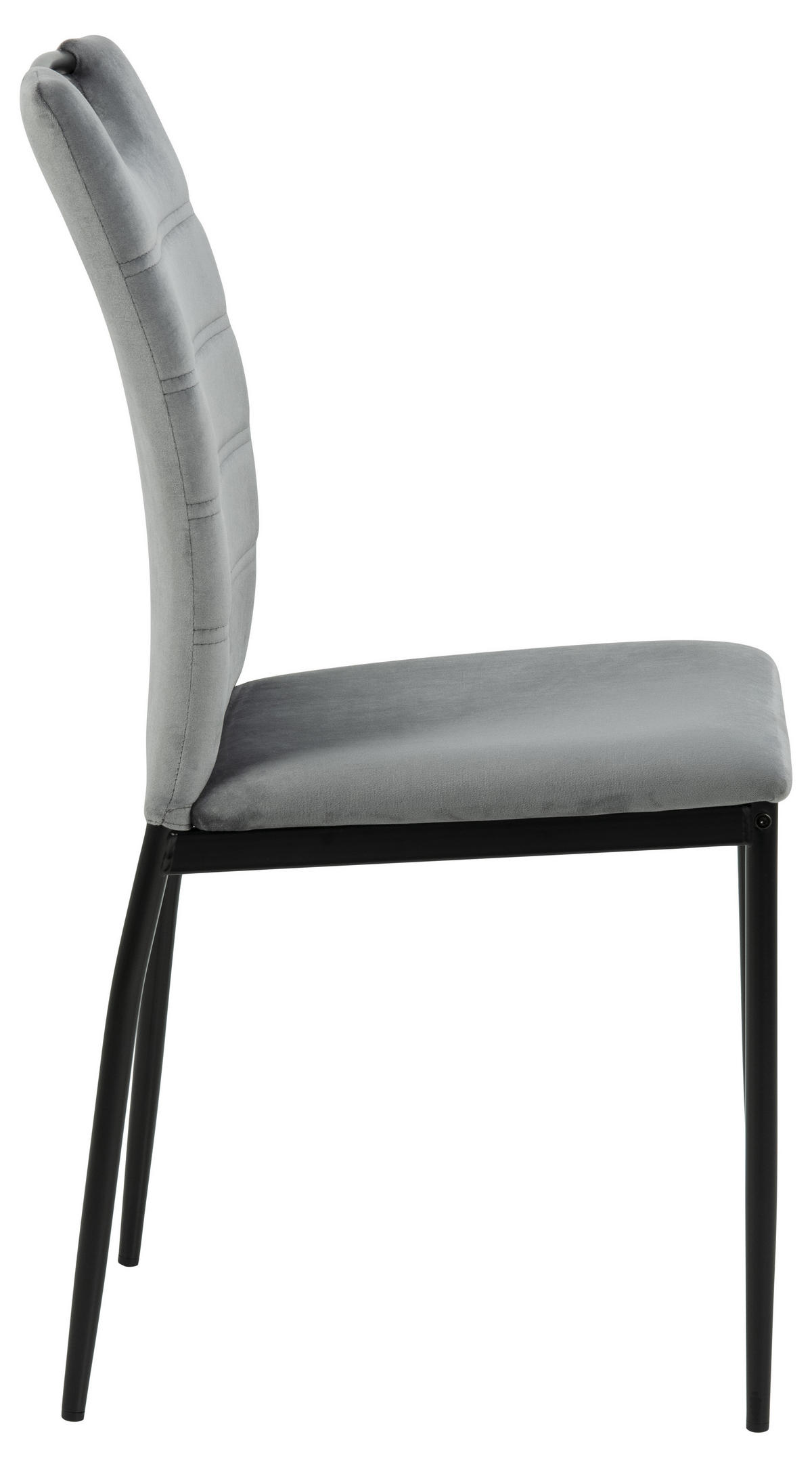 STUHL 4er-Set velours grau - Grau, Holzwerkstoff (44/92/54cm) - ebuy24