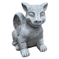 STEINFIGUR Drachen Gargoyle frostfest Steinguss - Grau, Stein (18/28/21cm) - stoneandstyle