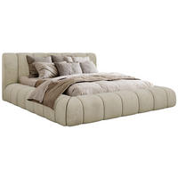 POLSTERBETT NUBEA CLASSIC 180/200 - Beige Velvet - ohne Matratze - Beige, Textil (180/200cm) - MKS