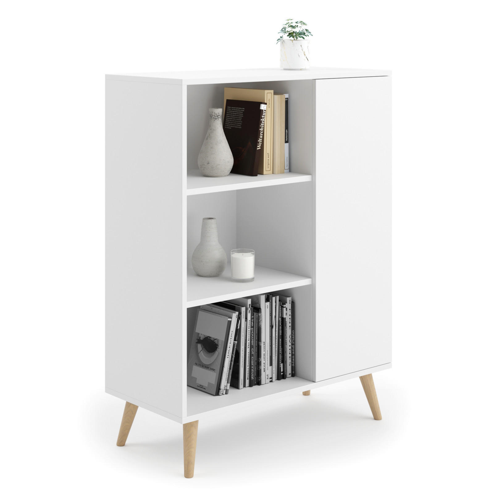 BÜCHERREGAL Fondi - Weiß, Holzwerkstoff (40/116/90cm) - RAUMHIRSCH FURNITURE