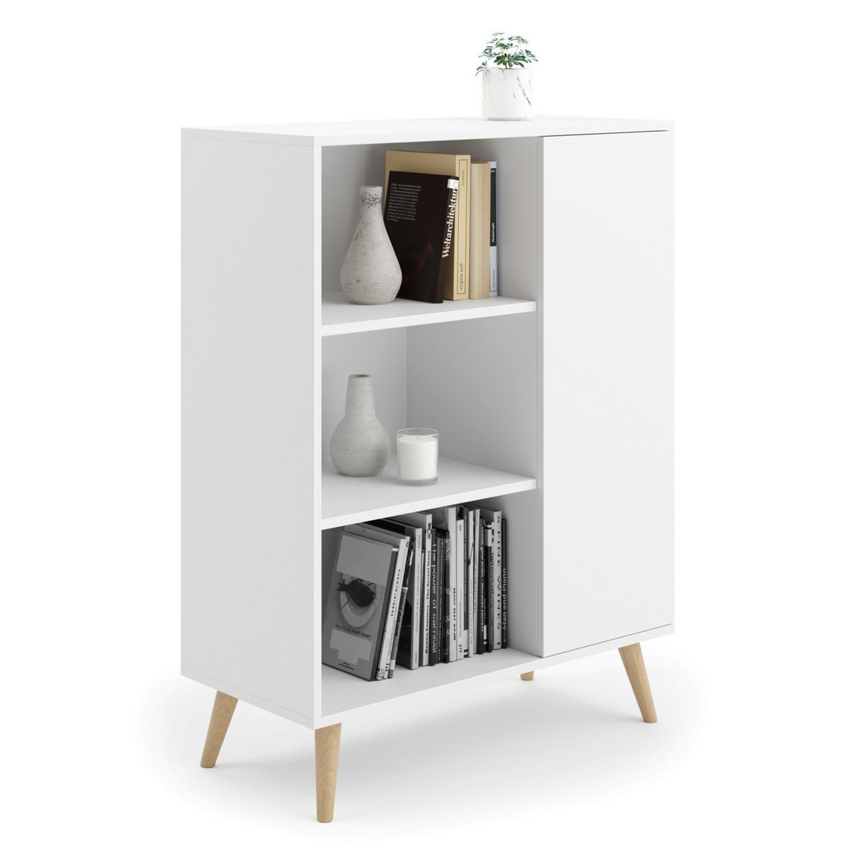 BÜCHERREGAL Fondi - Weiß, Holzwerkstoff (40/116/90cm) - RAUMHIRSCH FURNITURE