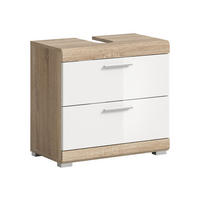 WASCHBECKENUNTERSCHRANK Lambada Bad in Sonoma Eiche hell und weiß HG B/H/T: 60x56x34 cm - Sonoma Eiche, Holz (60/56/37cm)