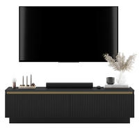 TV-SCHRANK Selene Schwarz matt 140 cm Glamour - Schwarz, Holzwerkstoff (140/37/35cm) - Meble Lindner