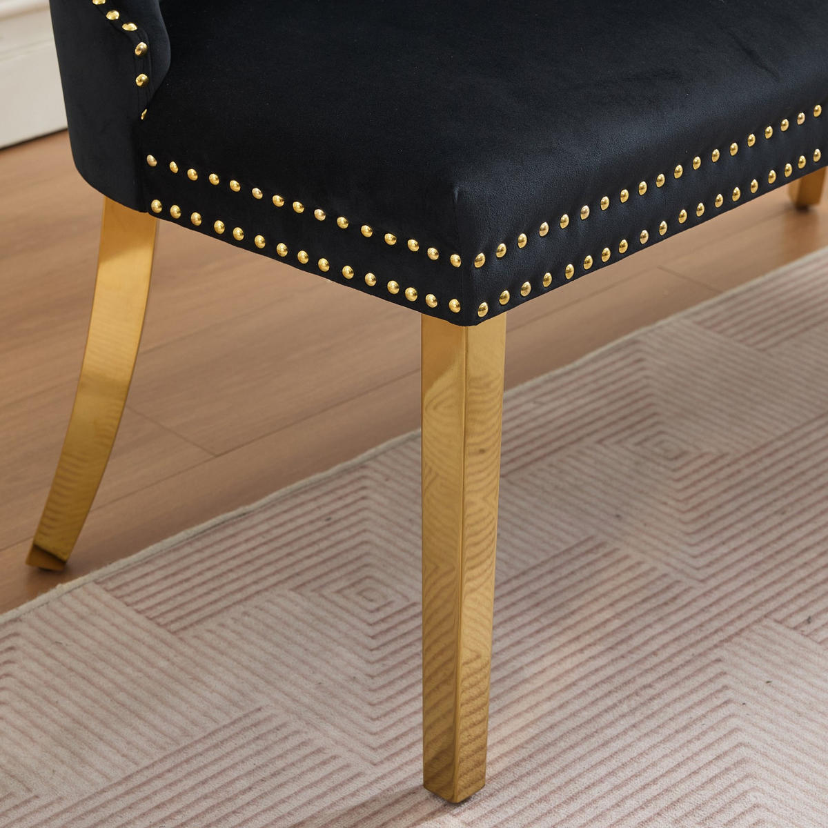 SITZBANK DE-36330 2-Sitzer mit goldenen Beinen Schwarz - Schwarz, Metall (116/89.5/58cm) - ComfortXL