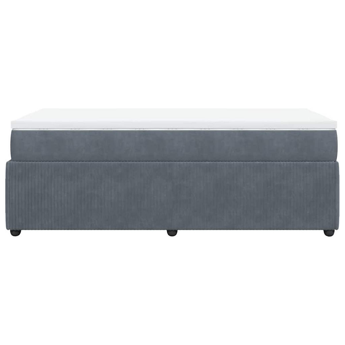 BOXSPRINGBETT 100/200 Cm Grau Samt - Grau, Textil (100/200cm) - vidaXL
