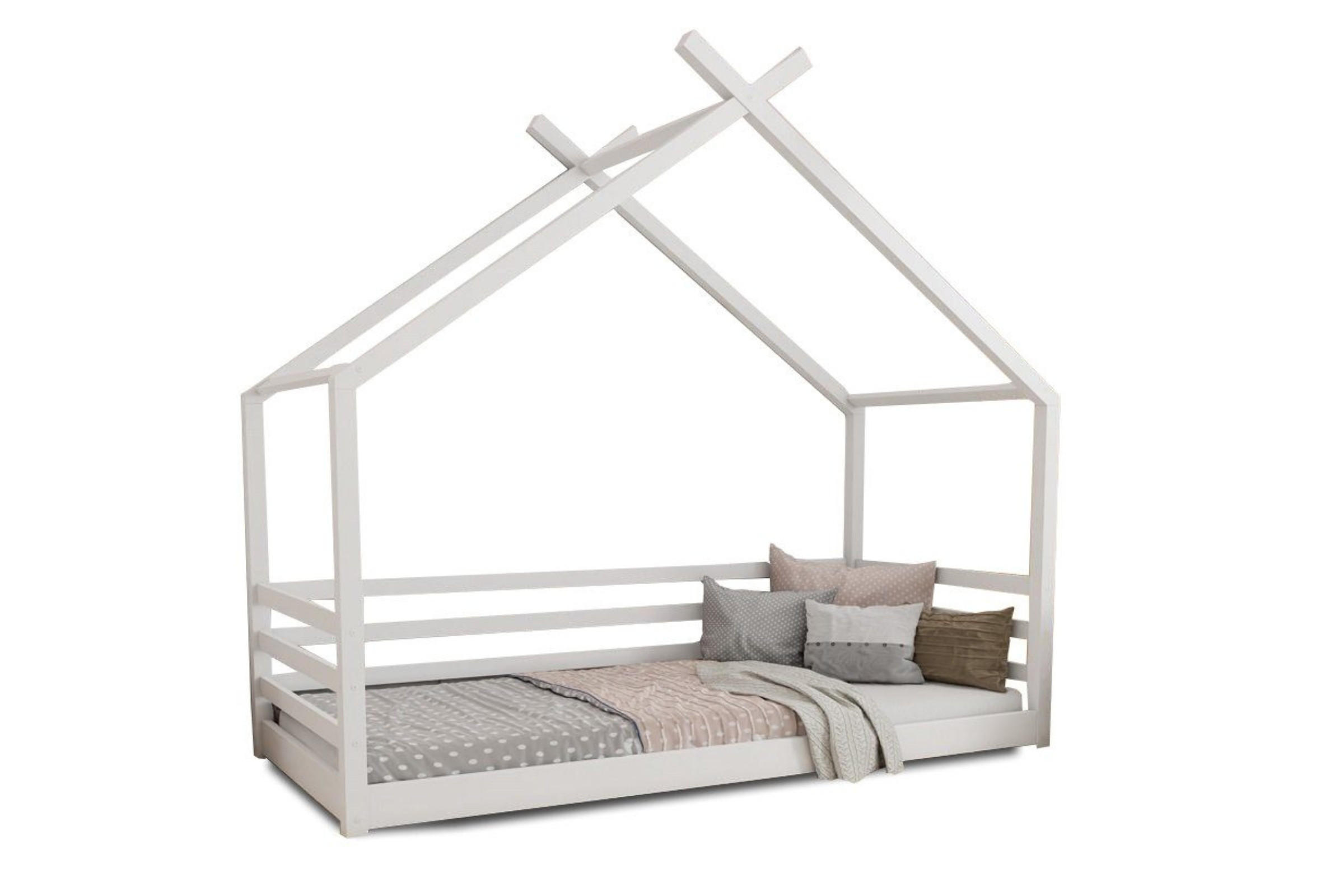 Deine Möbel 24 Hausbett Weiß 120x200 cm