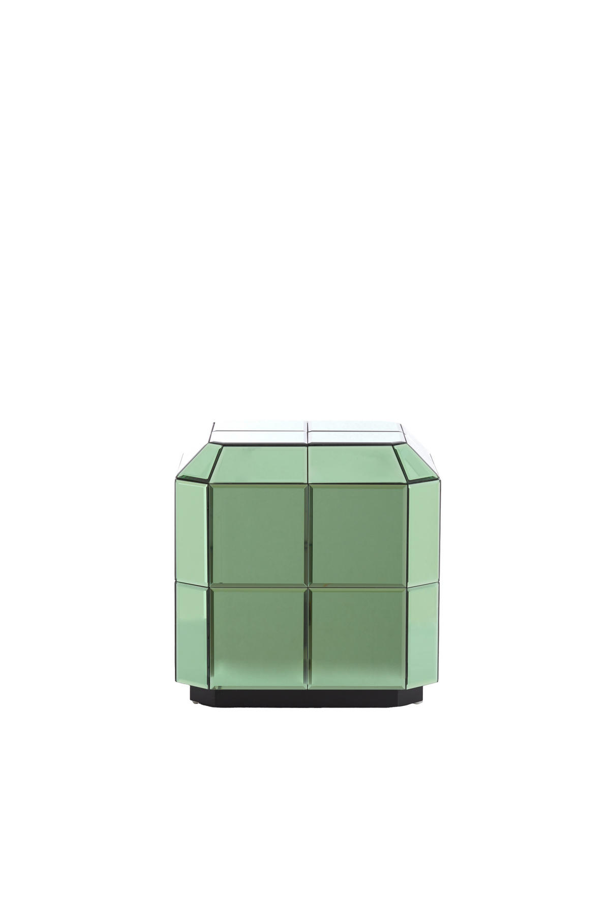 BLUMENSÄULE Luciano Grün 40/40/40 cm - Grün, Glas (40/40/40cm) - Light & Living