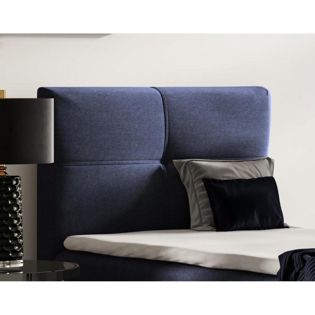 POLSTERBETT Helen Mini 93/206/106 dunkelblau - Dunkelblau, Holzwerkstoff/Textil (90/200cm) - Beautysofa