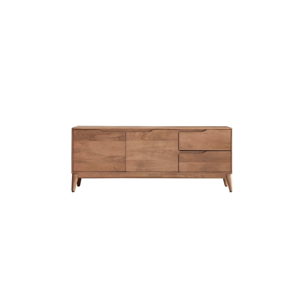 TV-SCHRANK Gabrielle Dunkelbraun aus Mango - Dunkelbraun, Holz (140/56/40cm) - Tikamoon