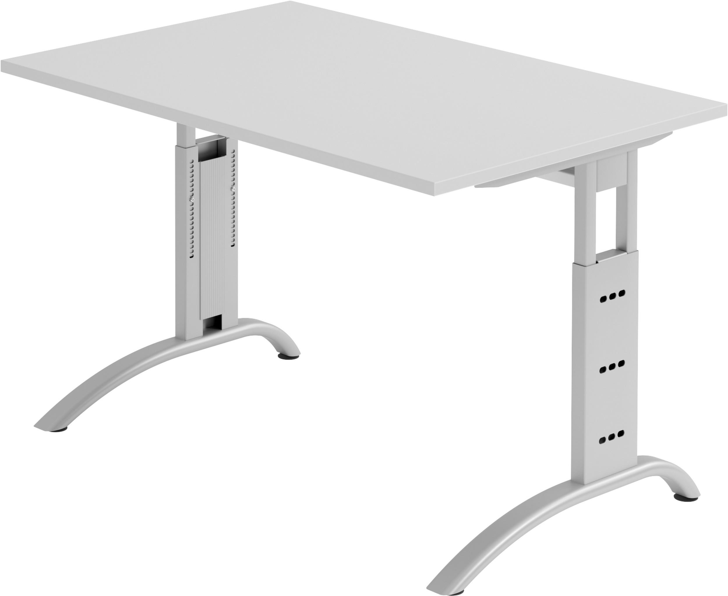 SCHREIBTISCH Serie-F 80/120/74 cm in Grau - Grau, Holzwerkstoff (80/120/74cm) - bümö