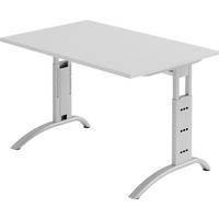 SCHREIBTISCH Serie-F 80/120/74 cm in Grau - Grau, Holzwerkstoff (80/120/74cm) - bümö