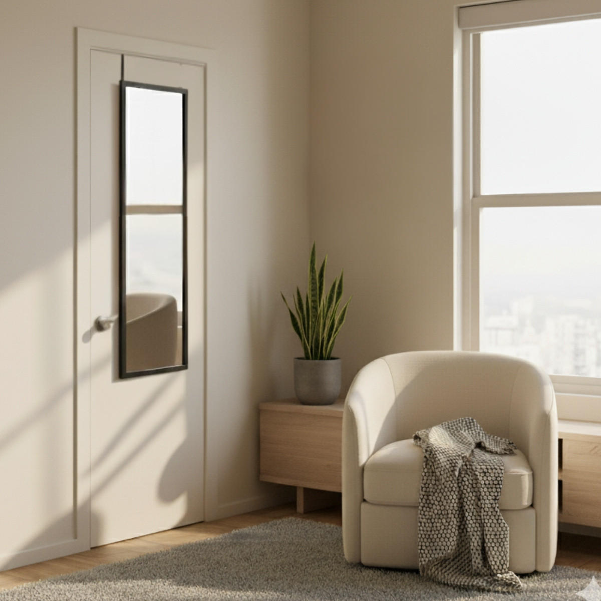 TÜRSPIEGEL Aina 36/110 cm - Schwarz, Glas (32/110/2cm) - EDAXO