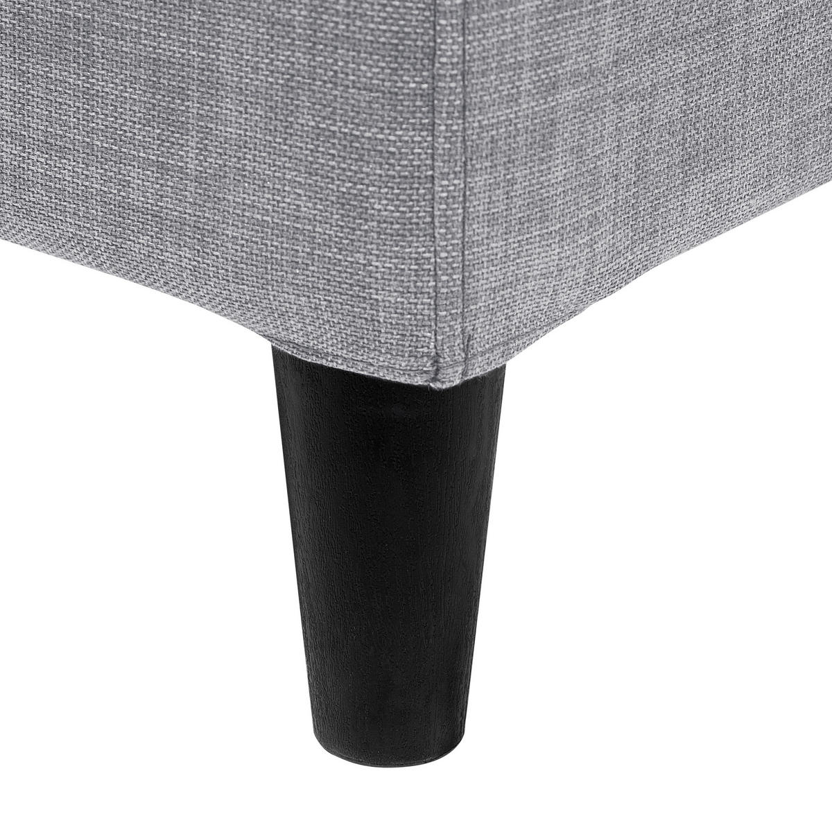 POLSTERBETT 180/200cm Hellgrau Fitou - Hellgrau, Textil (180/200cm) - Beliani