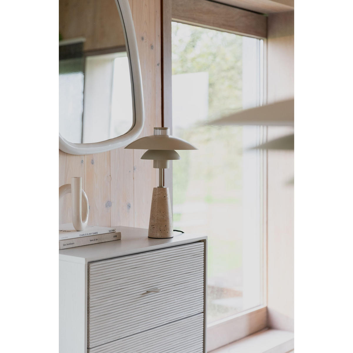 TISCHLAMPE Cole Beige - Beige, Stein (26/26/37cm) - Zuiver