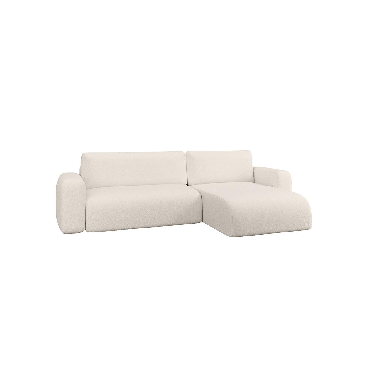 ECKSOFA TALW L mit Schlaffunktion, Weiß - Weiß, Textil (294/185cm) - Fedve
