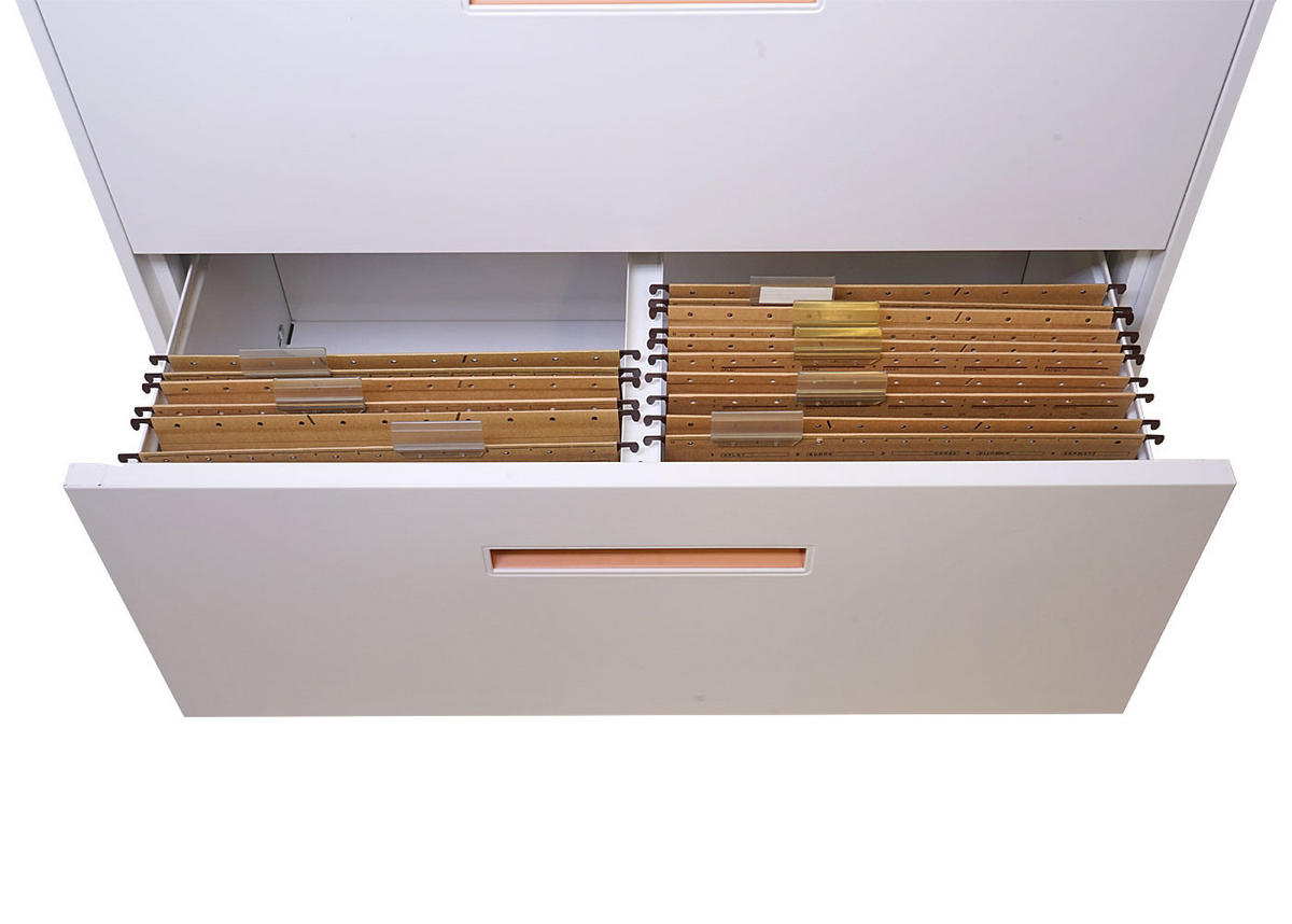 HÄNGEREGISTERSCHRANK HxBxT 103x76x46cm A4 abschließbar Weiß - Weiß, Metall (76/103/46cm) - PROREGAL