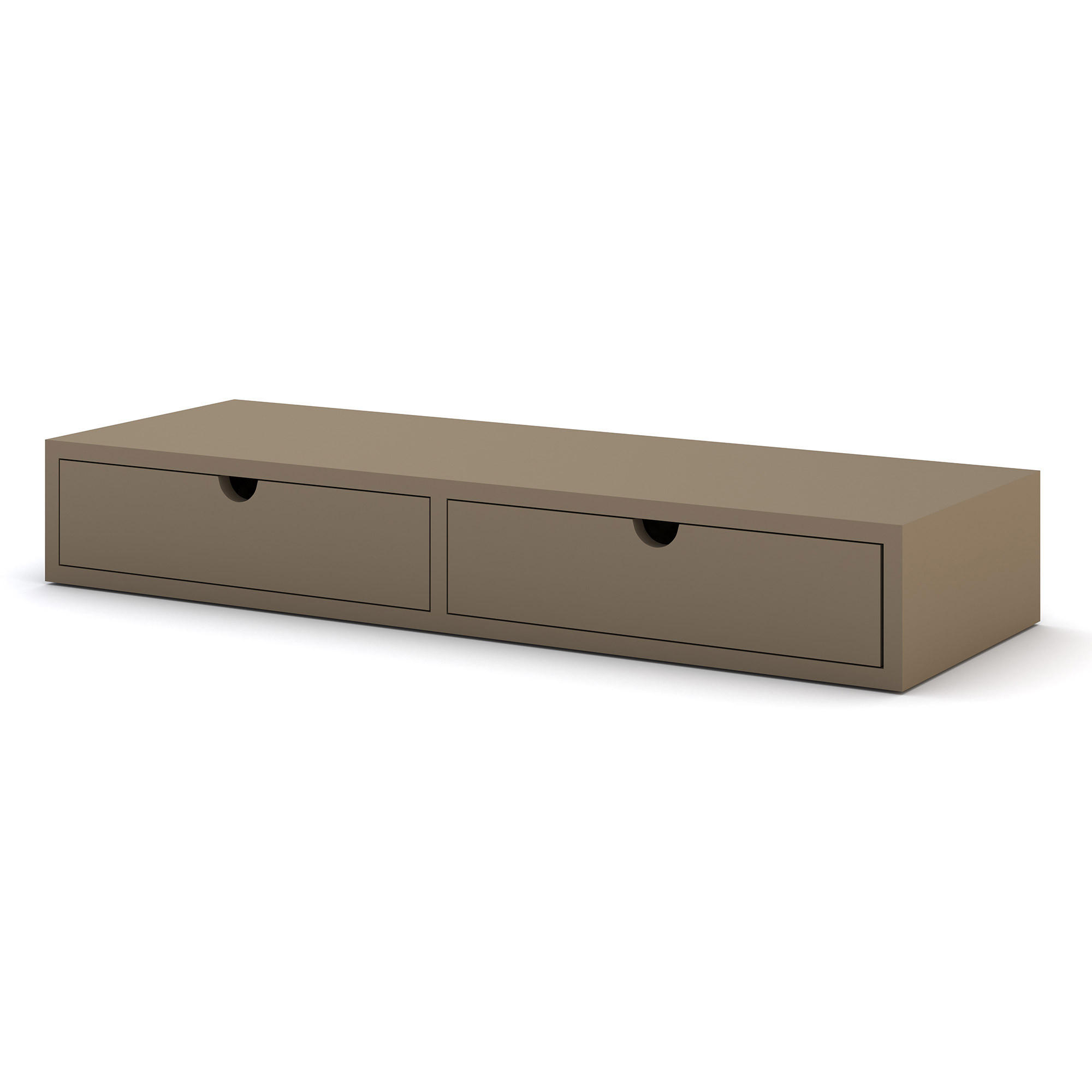 SCHREIBTISCHAUFSATZ Schubkasten Retaro / Cappuccino - Cappuccino, Holz (20.5/59/9cm) - ASSMANN