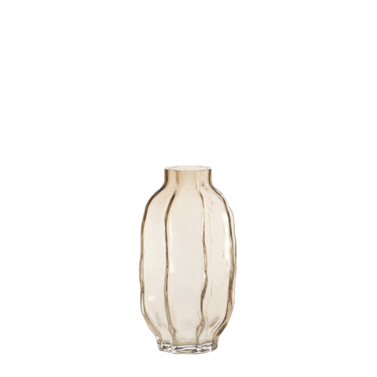 VASE Tejeda - Braun - 20.5/20.5/38 cm - Braun, Glas (38cm) - Light & Living