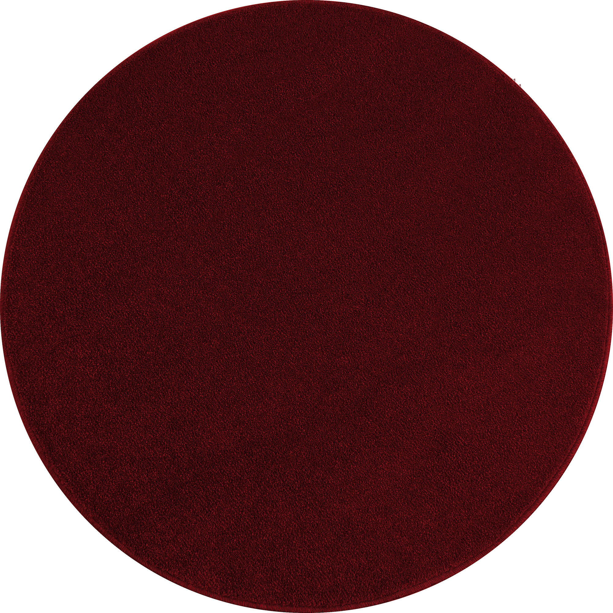 TEPPICH Flur Einfarbig Pflegeleicht Waschbar Wohnzimmer OEKO-TEX Rund Rot 200x200 cm Diele – MAIN - Rot, Textil (200/200cm) - KADIMA DESIGN