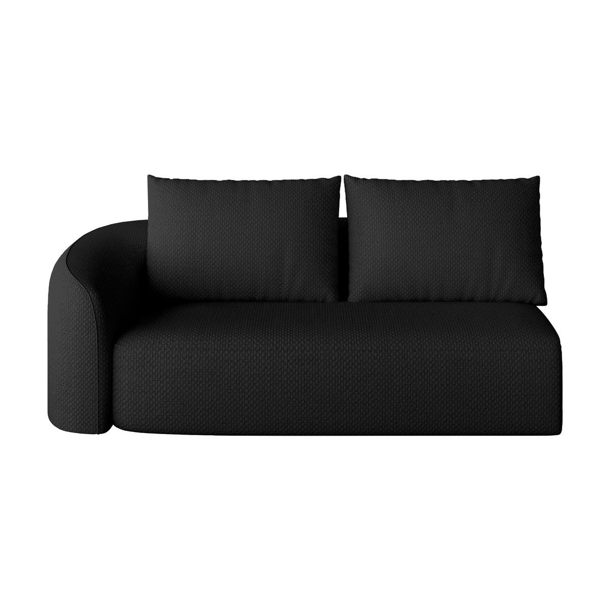 SOFAELEMENT DE-34711 Links-2-Sitzer Schwarz - Schwarz, Textil (90/85/160cm) - ComfortXL