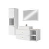 BADMÖBEL-SET Kertos II - Goldfarben/Weiß, Holzwerkstoff/Metall (100/57/45cm) - MIRJAN24