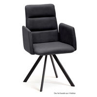 ARMLEHNSTUHL drehbar (4er-Set) Desta 52x92x60 Schwarz/Anthrazit - Anthrazit/Schwarz, Kunststoff (60/92/52cm) - 58aufmkessel