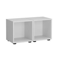 KINDERREGAL Estell Weiß 36.4 x 38.2 cm 2-er Set - Weiß, Holzwerkstoff (36.4/38.2/32.1cm) - Vicco