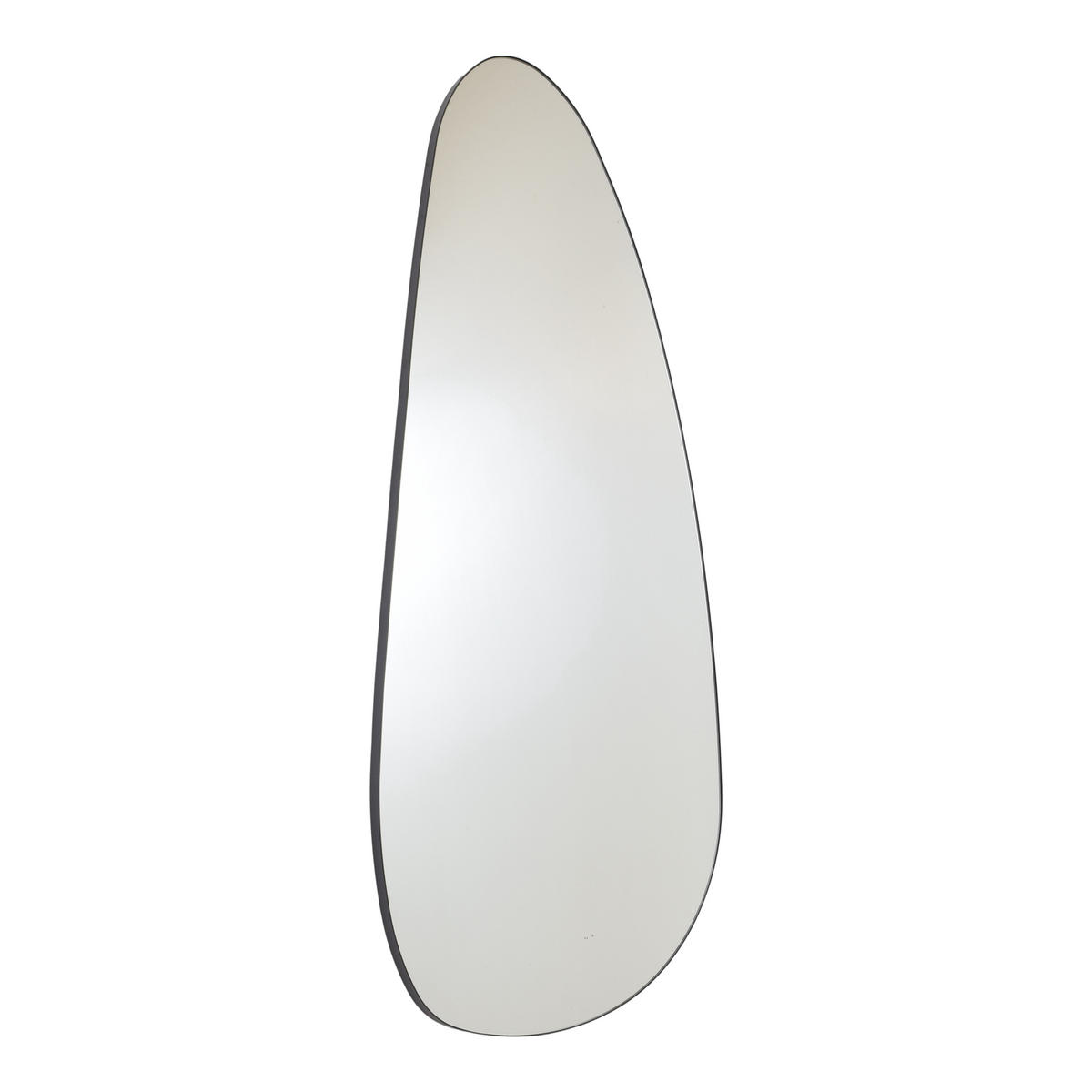 WANDSPIEGEL Milo Schwarz - Schwarz, Metall (50/120/3cm) - Fragix