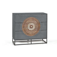 KOMMODE aus Mangoholz - Grau, Holz (40/90/100cm) - Giner y Colomer