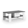 COUCHTISCH Wilmut Anthrazit/Weiß 89.8 x 46.4 cm mit Schublade - Anthrazit/Weiß, Holzwerkstoff (46.4/89.8/35.8cm) - Vicco