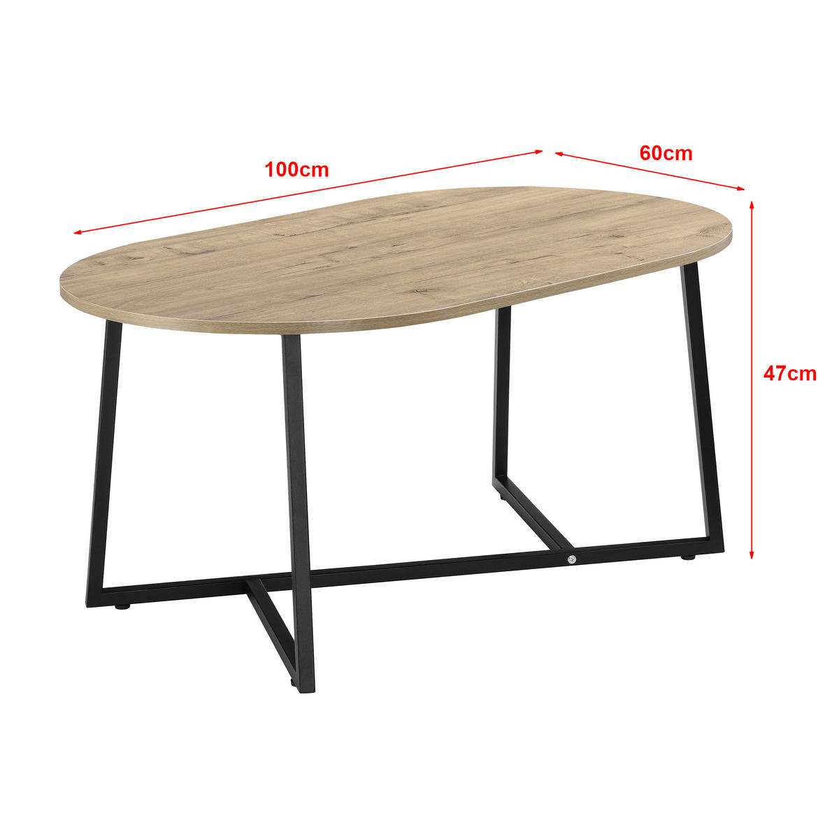COUCHTISCH Valdemarsvik 100/60/47 - Braun, Holzwerkstoff (60/100/47cm) - [en.casa]