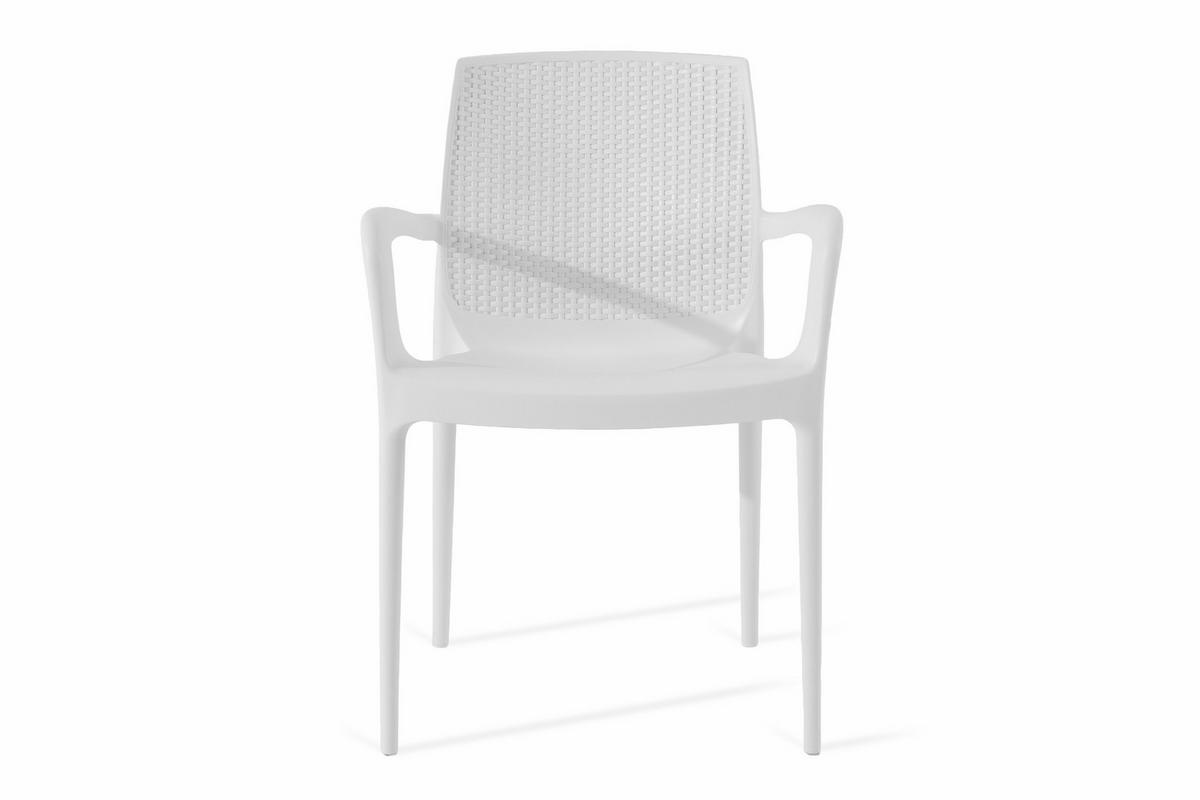 GARTENSTUHL RANTU 2-tlg, Weiß - Weiß, Kunststoff (60/84/55cm) - KONSIMO®