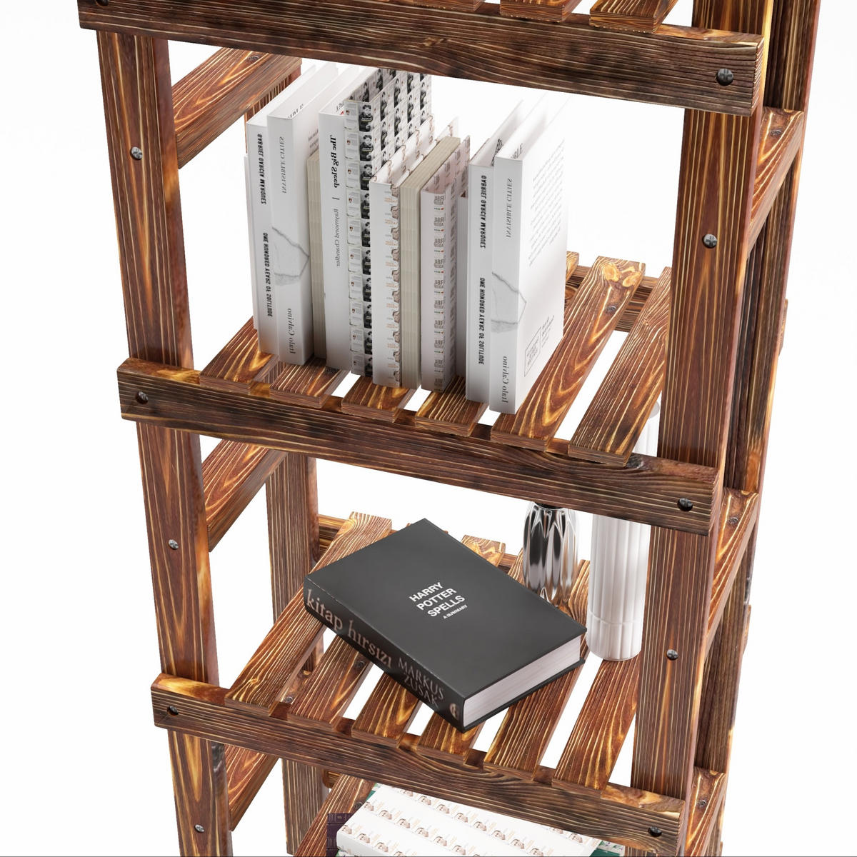 STANDREGAL Kinnula - Dunkelbraun, Holz (40/120/25cm) - [en.casa]