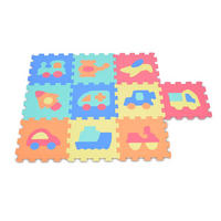 PUZZLEMATTE 10-teilig blau 32 x 32 cm, EVA-Schaum, Puzzleteppich, ab 10 Monaten, Spielmatte - Blau, Kunststoff (32/1/32cm) - Moni