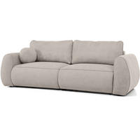 3-SITZER Schlafsofa Bravo mit Eckfunktion, mit zwei Bettkasten, Beige - Beige/Schwarz, Textil (257/96/110cm) - Beautysofa
