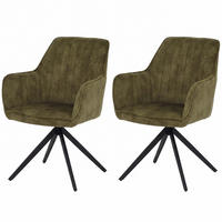 ESSZIMMERSTUHL Olive 2er-Set - Olivgrün/Grün, Textil (57/85/60cm) - MCW