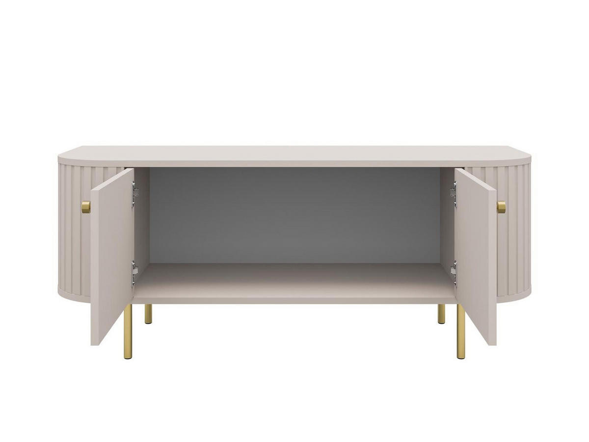 LOWBOARD mit zwei Türen beige OVIO - Beige, Holzwerkstoff (123/50/42cm) - Compleo24