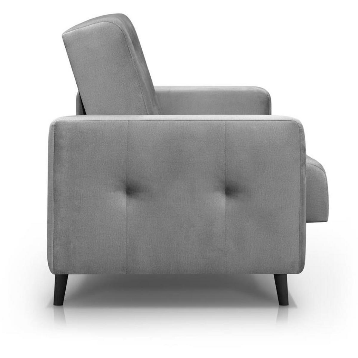 3-SITZER Schlafsofa Nancy Bis hellgrau - Hellgrau, Holz/Textil (220/89/93cm) - Beautysofa