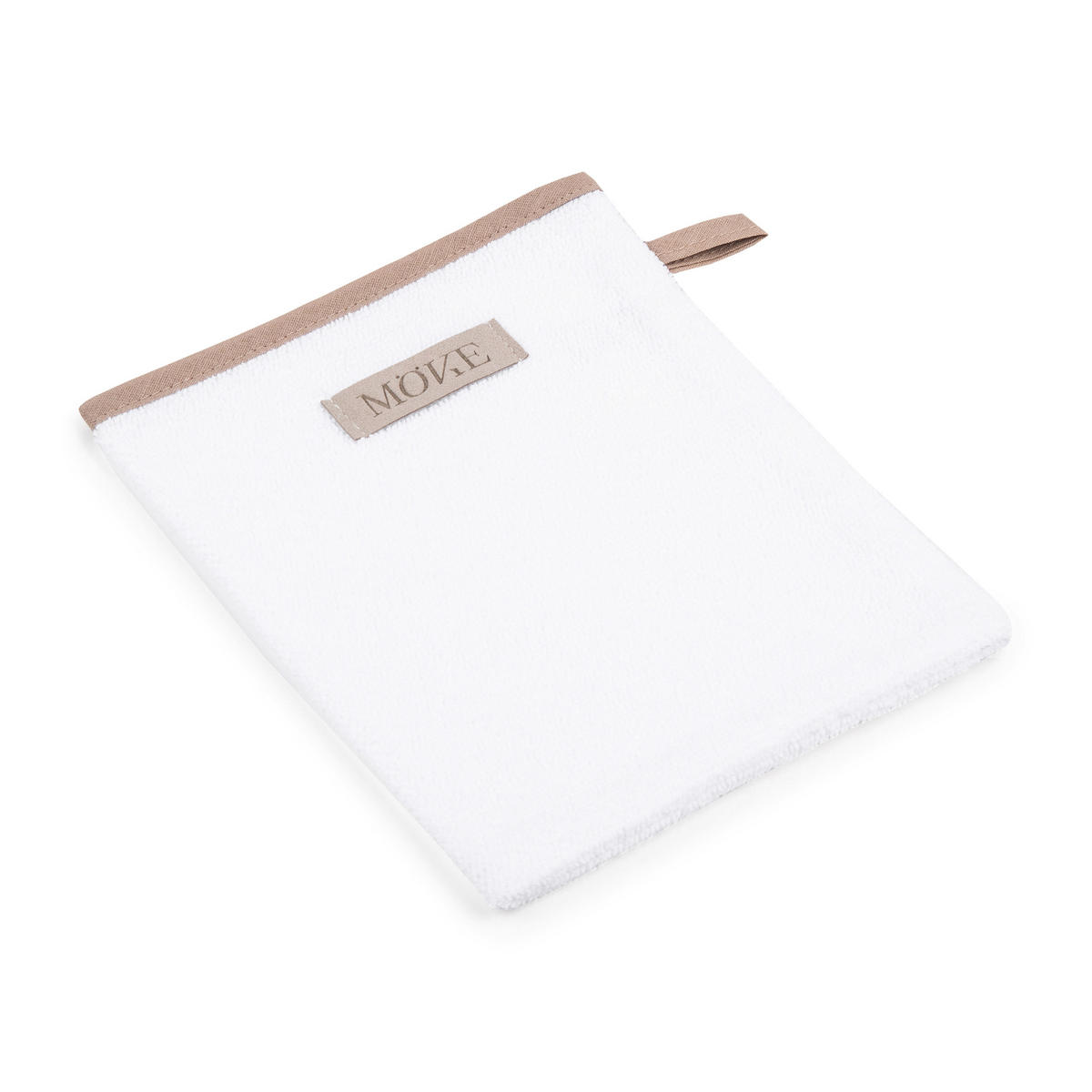 WASCHHANDSCHUH SAUNA - Weiß, Textil (20/15cm) - MÖVE